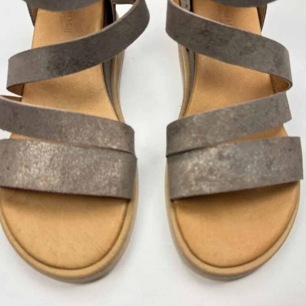 Garnet Hill Luna‎ Sport Sandals Women 38 US 8 NWOB $169 Zip Closure Wedge